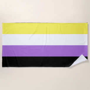 Nichtbinäre Pride-Flagge Strandtuch