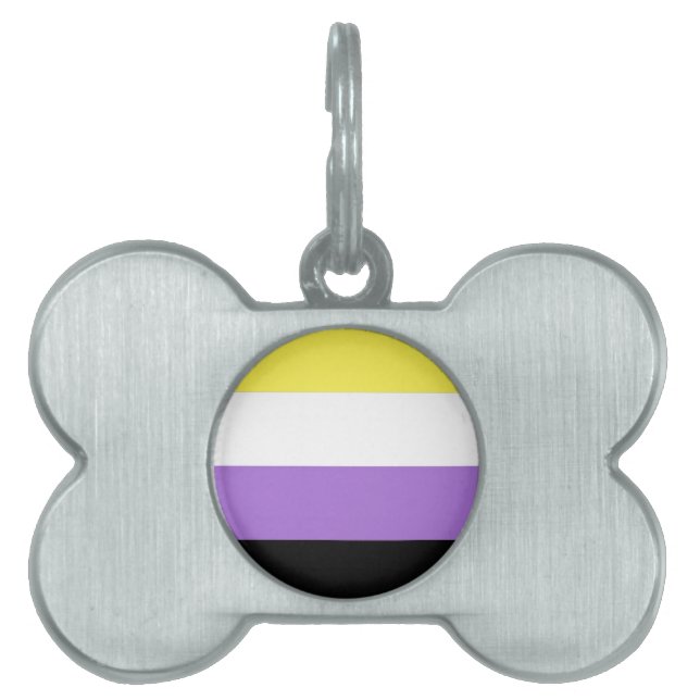 Nichtbinäre Pride-Flagge Tiermarke (Vorderseite)