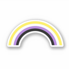 Nichtbinäre Regenbogenklemme Aufkleber