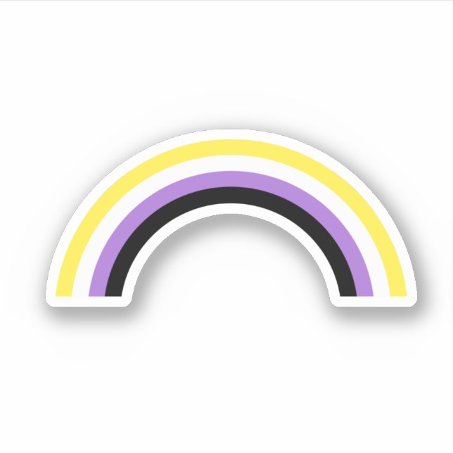Nichtbinäre Regenbogenklemme Aufkleber (Vorderseite)