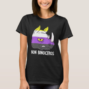 Nichtbinäre Rhinoceros LGBTQ Nichtbinäre Flag Nonb T-Shirt