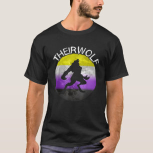 Nichtbinäre Wolf LGBT Genderqueer Nonbinary Prix N T-Shirt