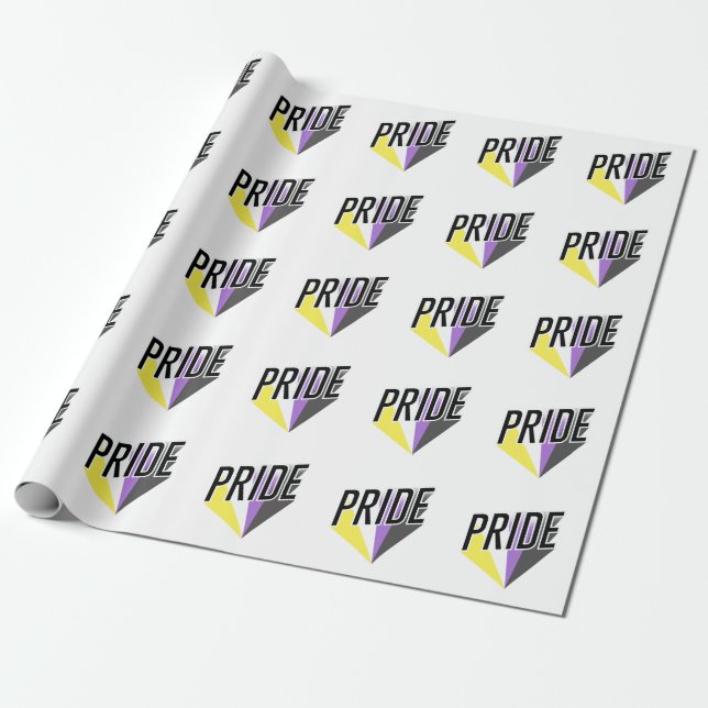 Nichtbinärer Pride Burst Geschenkpapier (Ungerollt)