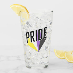 Nichtbinärer Pride Burst Glas