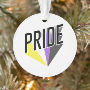 Nichtbinärer Pride Burst Ornament