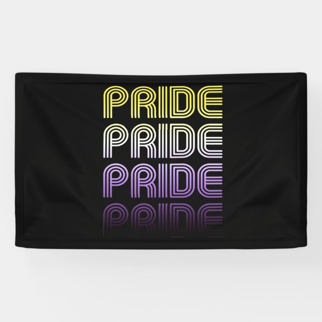 Nichtbinärer Retro-Prix Banner (Horizontal)