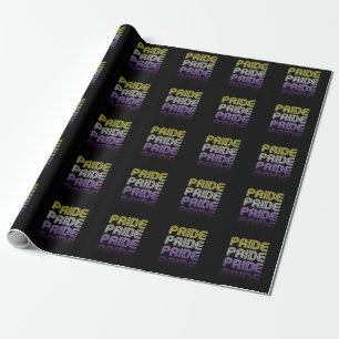 Nichtbinärer Retro-Stolz Geschenkpapier