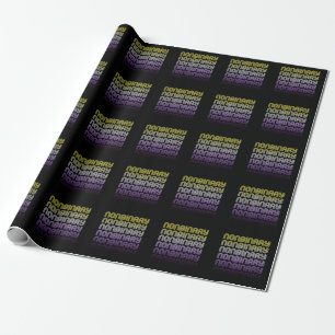 Nichtbinärer Retro-Stolz Geschenkpapier