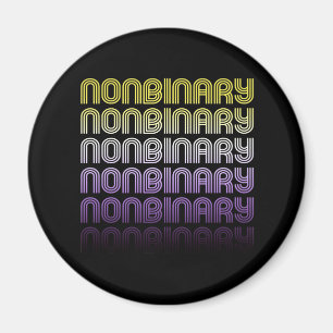 Nichtbinärer Retro-Stolz Magnet