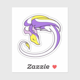 Nichtbinärer Stolperdrache Aufkleber