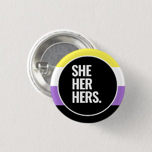 Nichtbinärer Stolz Button