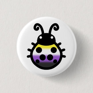 Nichtbinärer Stolz Marienkäfer Pin Badge Button