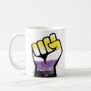 Nichtbinärer Stolzfaust Kaffeetasse