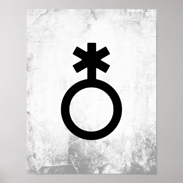 Nichtbinäres Generikum-Symbol Poster (Vorne)