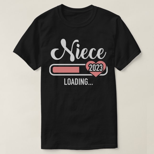 Nichte 2023 Laden für Schwangerschaftsankündigung T-Shirt (Design vorne)