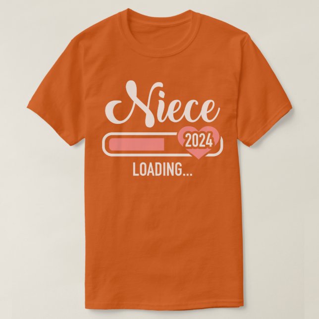 Nichte 2024 Laden für Schwangerschaftsankündigung T-Shirt (Design vorne)