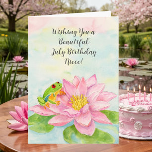 Nichte Alles Gute zum Juli-Geburtstag mit Wasserli Karte