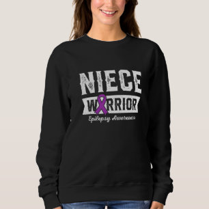 Nichte eines Epilepsie-Kriegers Nichte Lila Band S Sweatshirt