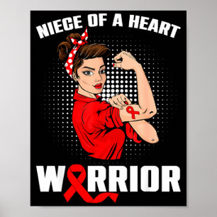 Nichte eines Herzens Kriegers Herzerkrankung Unord Poster