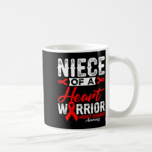 Nichte eines Herzens Kriegers Herzkrankheit rotes Kaffeetasse