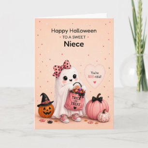 Nichte Halloween Süßer Geist Karte