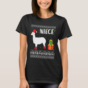 Nichte Lama passende Familiengruppe Weihnachtsfeie T-Shirt