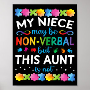 Nichte mag nicht verbal sein, aber diese Tante ist Poster