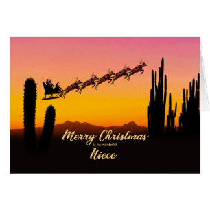 Nichte Weihnachtsmann über Wüste