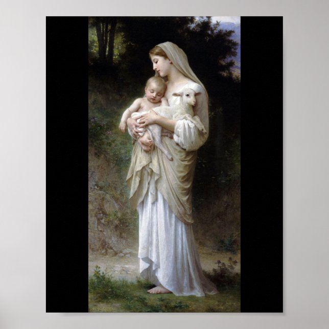 Nichtigkeit (Madonna und Kind), Bouguereau Poster (Vorne)