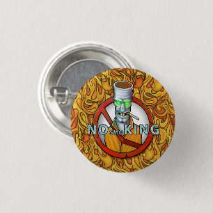 Nichtraucher-Zeichen - lustige Zigarettenfigur Button