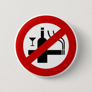 Nichtraucheralkohol ⚠ thailändisches Zeichen ⚠ Button