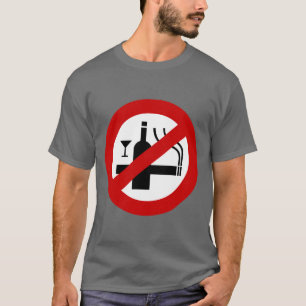 Nichtraucheralkohol ⚠ thailändisches Zeichen ⚠ T-Shirt