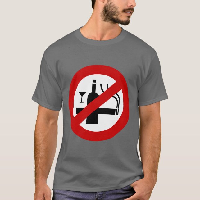 Nichtraucheralkohol ⚠ thailändisches Zeichen ⚠ T-Shirt (Vorderseite)