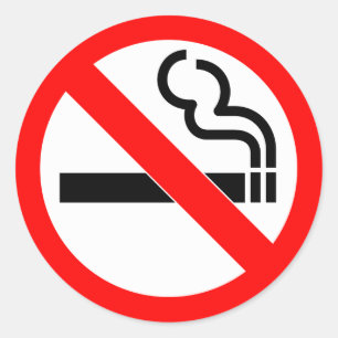 Nichtraucherzeichen des internationalen runder aufkleber