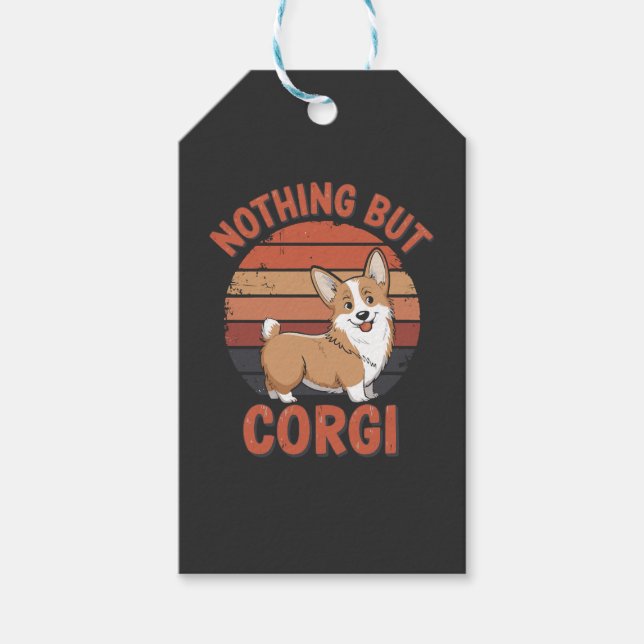 Nichts als Corgi Geschenkanhänger (Vorderseite)