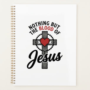 Nichts als das Blut Jesu Vintage-Kreuz-Shirt Planer