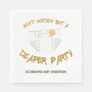 Nichts als eine Windelparty Hip Hop Party Serviette