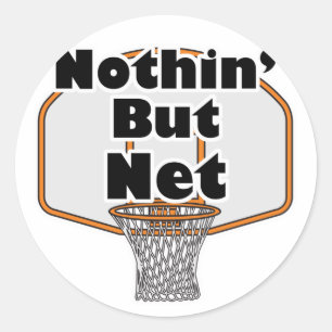 Nichts als Netz Basketballkorb Runder Aufkleber