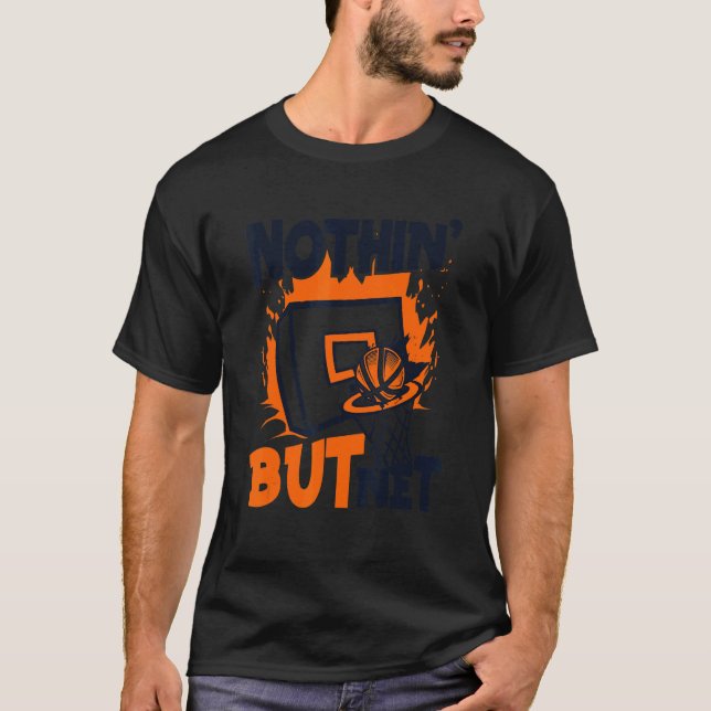 Nichts als Netz   Pro Player professioneller Baske T-Shirt (Vorderseite)
