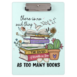 Nichts als zu viele Bücher Klemmbrett
