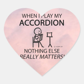 Nichts anderes zählt Accordion Heart Sticker