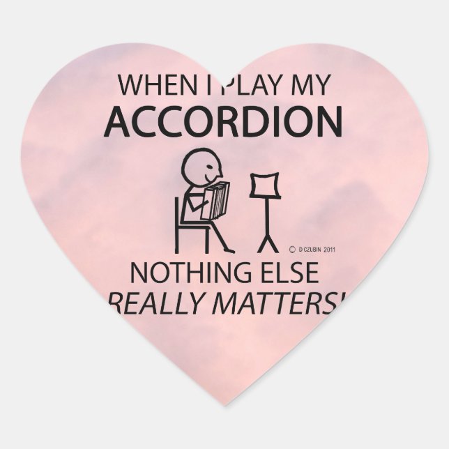 Nichts anderes zählt Accordion Heart Sticker (Vorderseite)