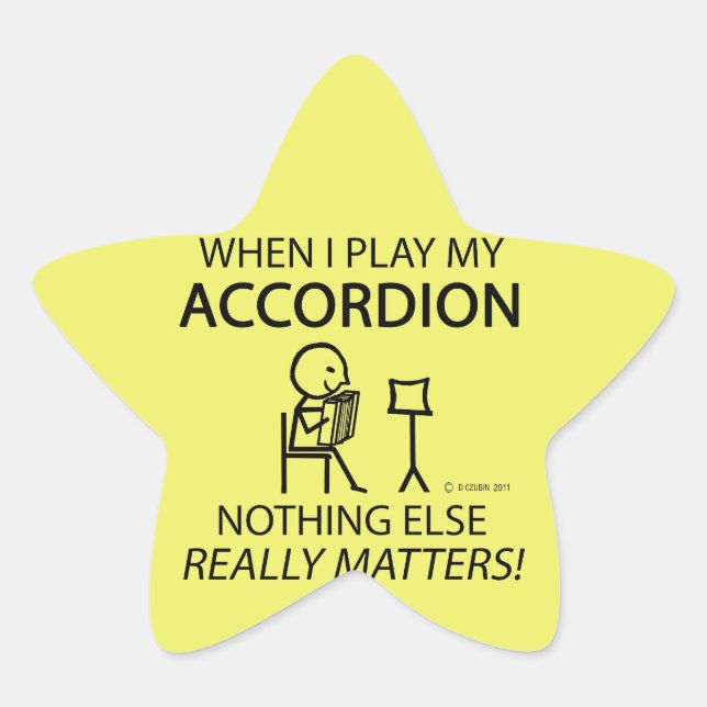 Nichts anderes zählt Accordion Star Sticker (Vorderseite)