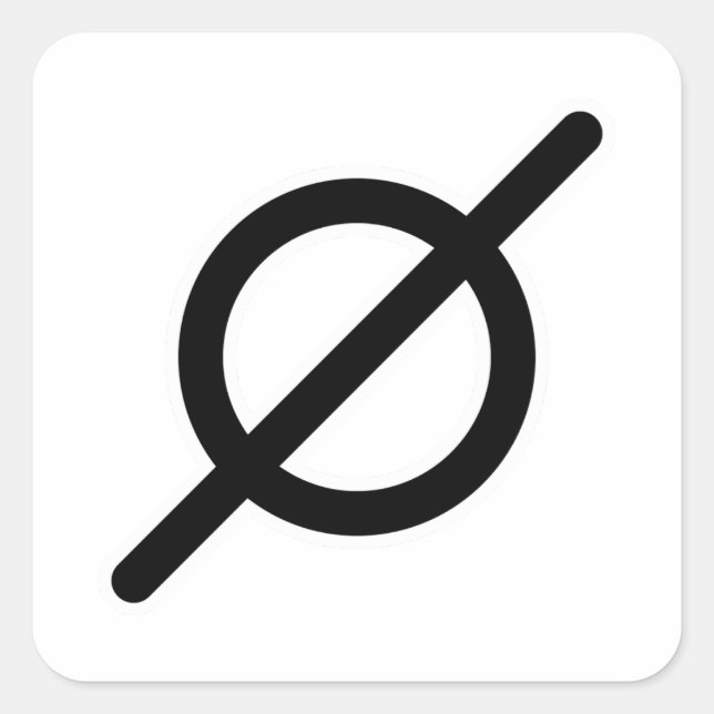 Nichts Atheist Quadratischer Aufkleber (Vorderseite)