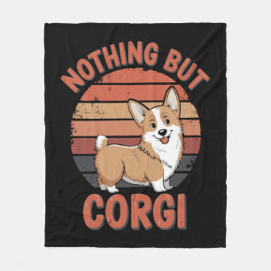 Nichts außer Corgi Fleecedecke