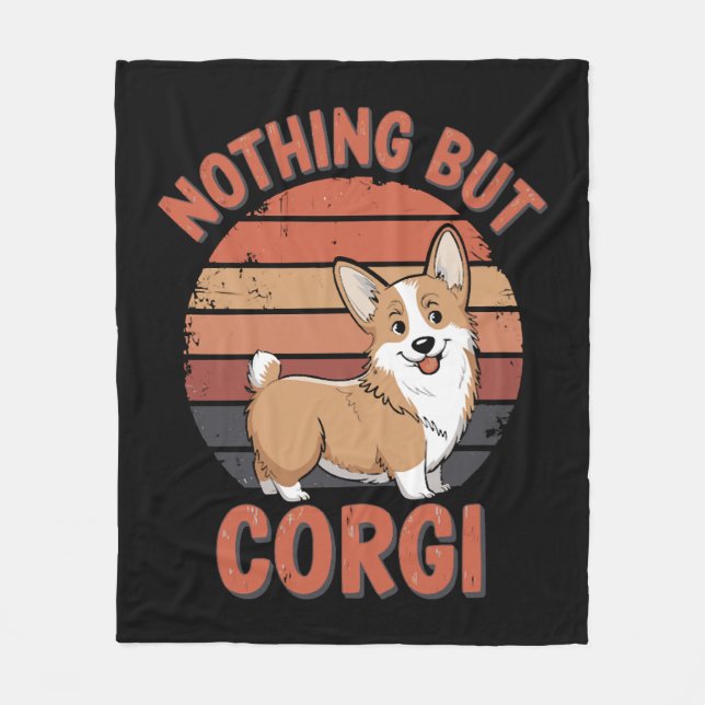 Nichts außer Corgi Fleecedecke (Vorderseite)