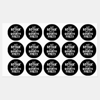 Nichts außer einem Gangsta Party 90er Hip Hop Rap Etiketten