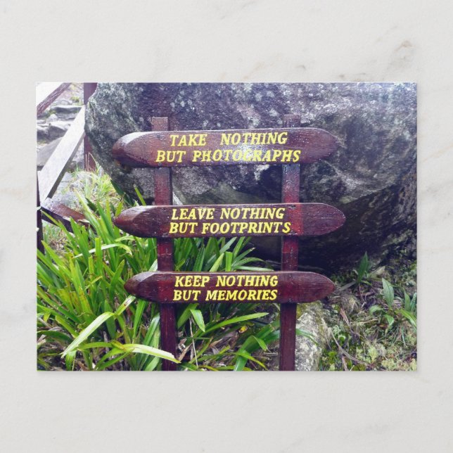 nichts außer Fußspuren Postkarte (Vorderseite)