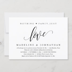 Nichts Besonderes, einfach Liebe Hochzeitsfeier fü Einladung