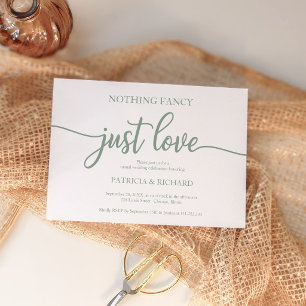 Nichts Besonderes, nur Liebe, Casual Sage Hochzeit Einladung
